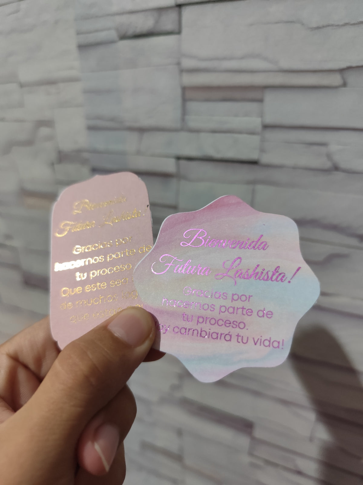 Tarjetas de bienvenida