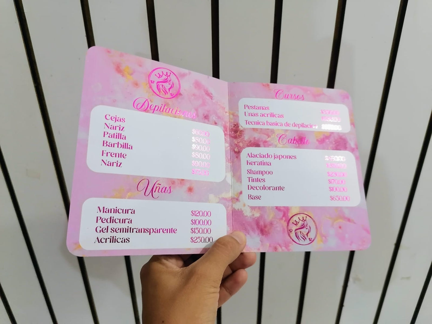 Menú de servicio 📝