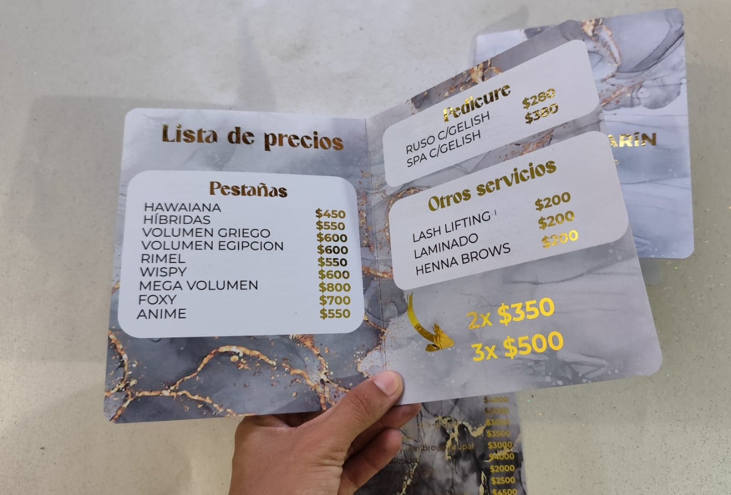 Menú de servicio 📝